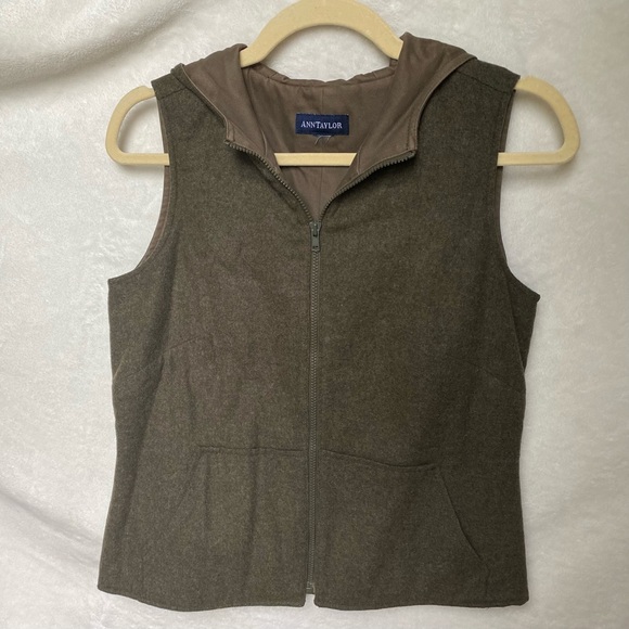 Ann Taylor | Jackets & Coats | Ann Taylor Green Wool Vest  display picture 1